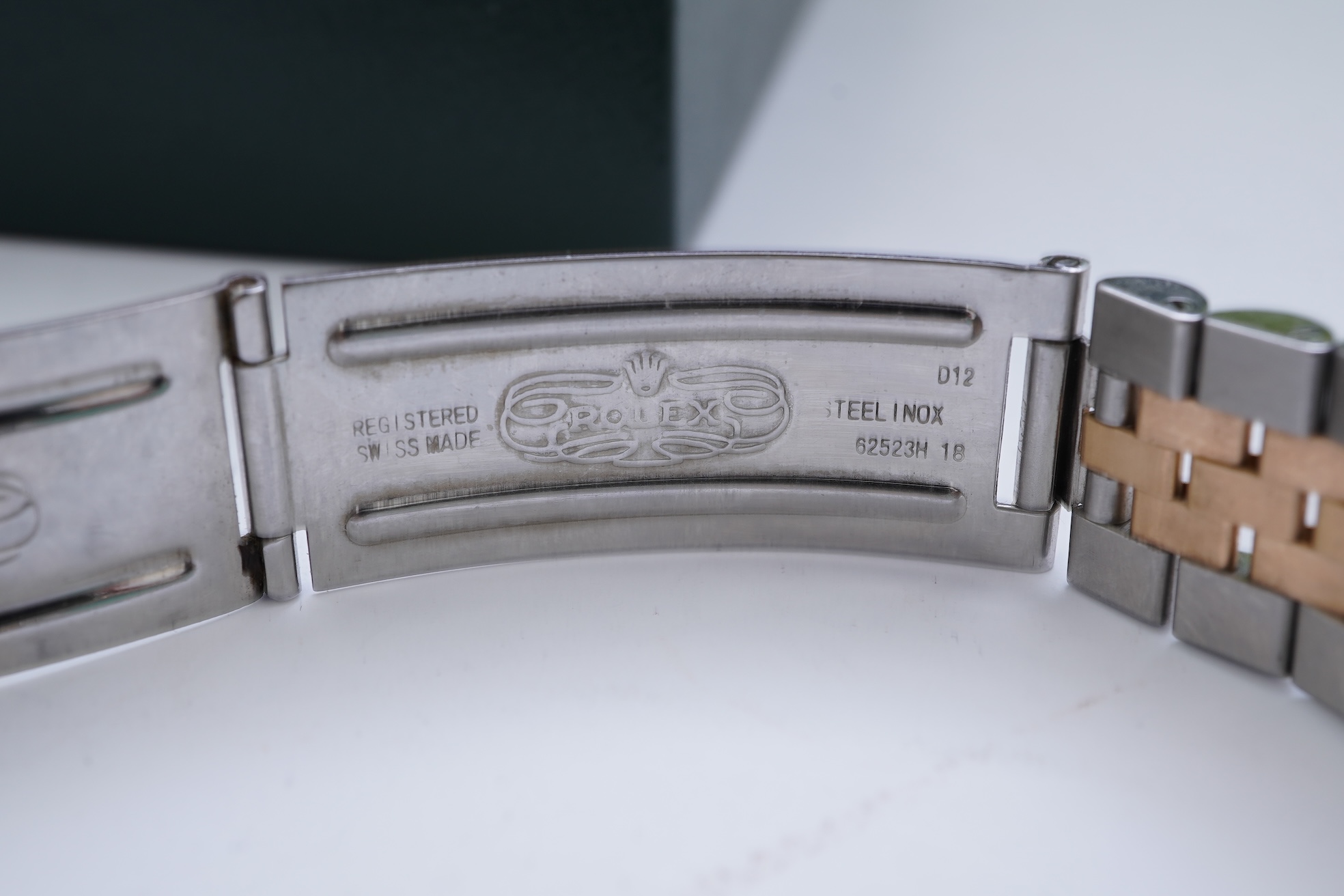 A gentleman's 1990's stainless steel and gold Rolex Oyster Perpetual Datejust wrist watch, on a stainless steel and gold Rolex bracelet